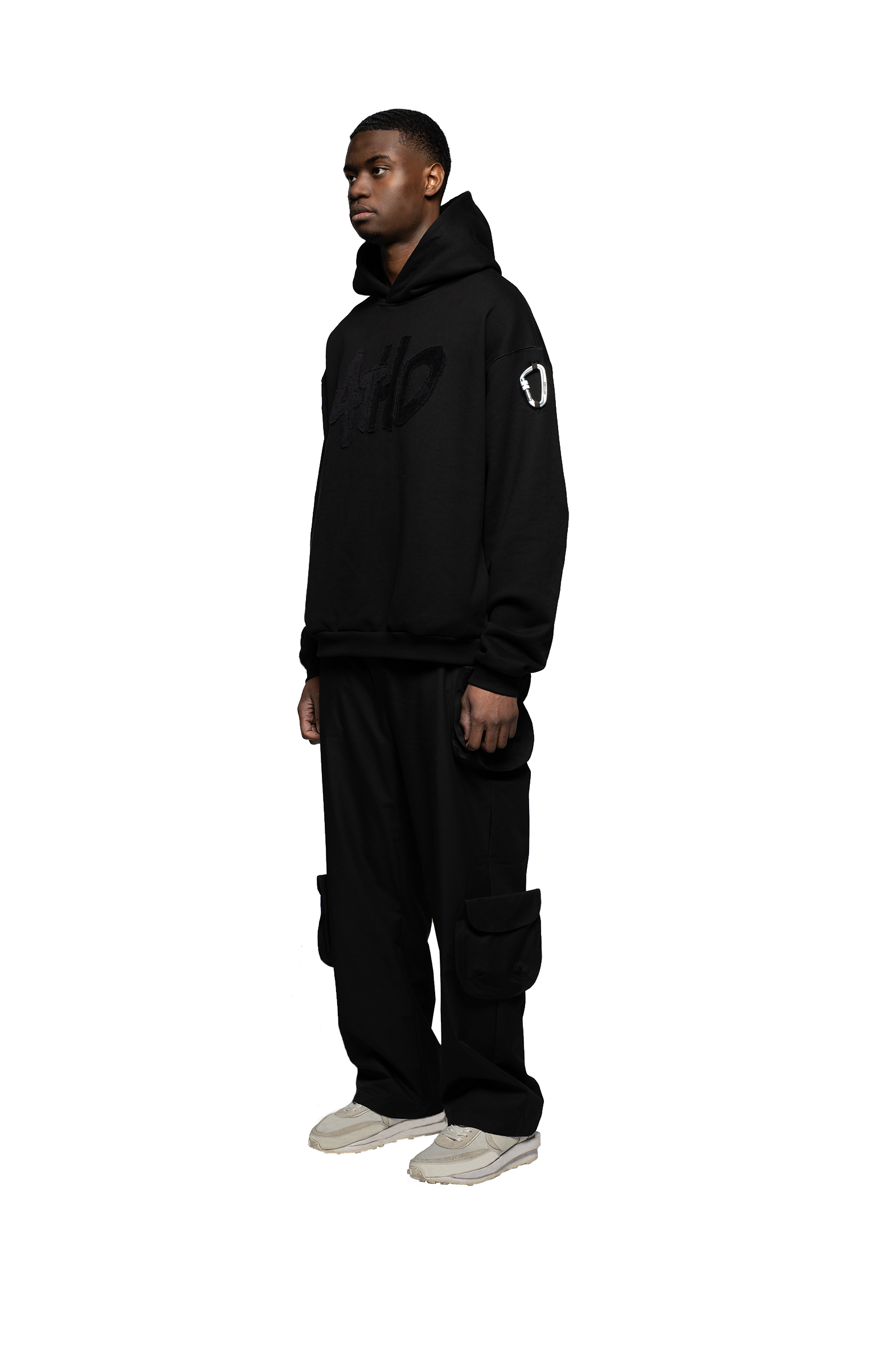 Hoodie Terry Clo. Logo - Black