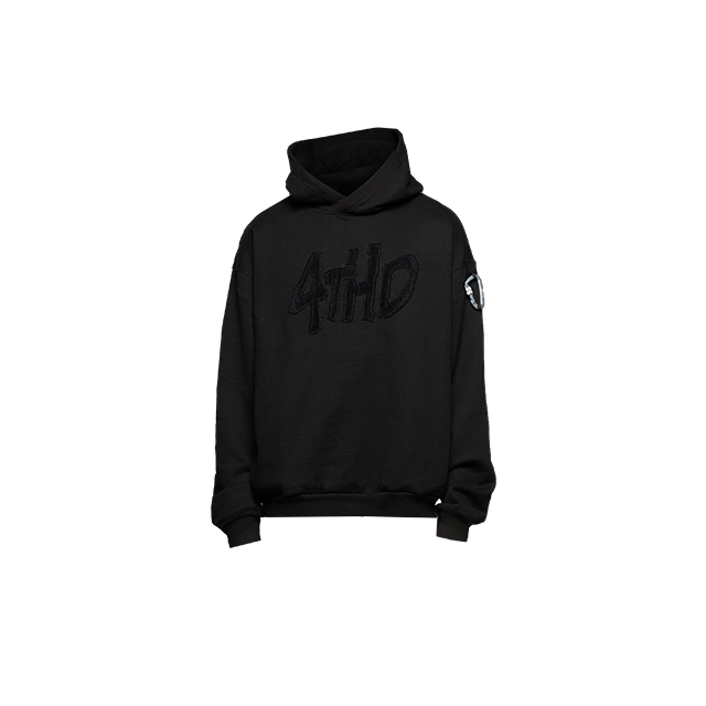 Hoodie Terry Clo. Logo - Black
