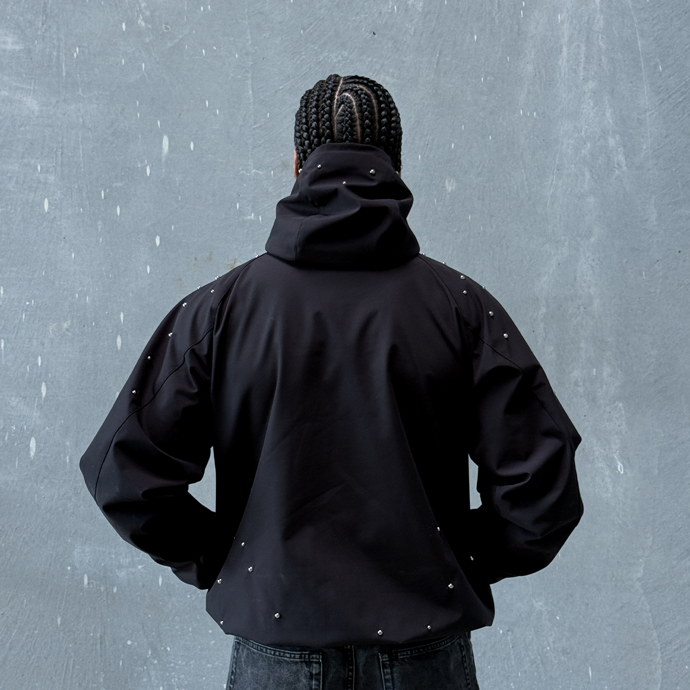 WATERPROOF SHELL JACKET - BLACK