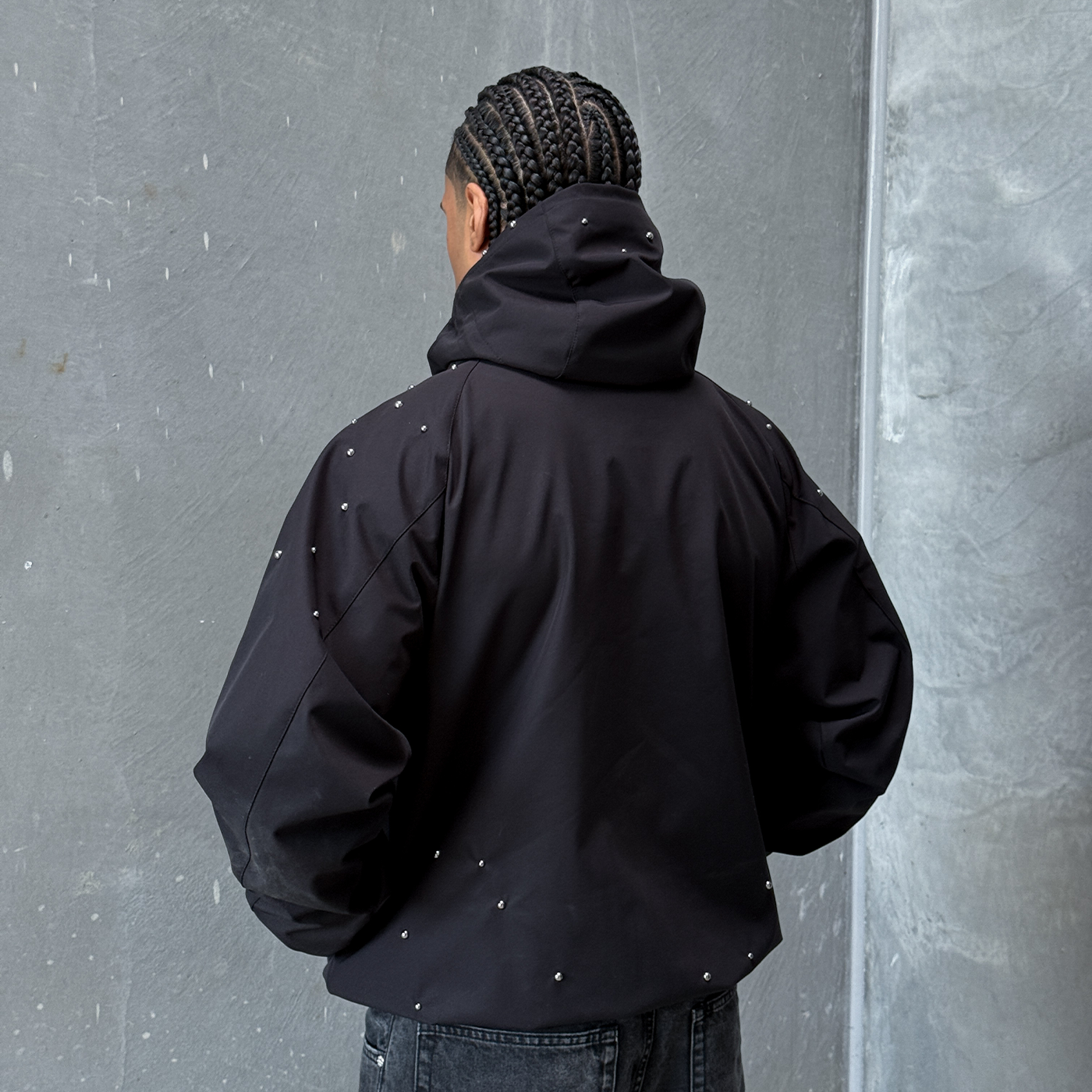 WATERPROOF SHELL JACKET - BLACK