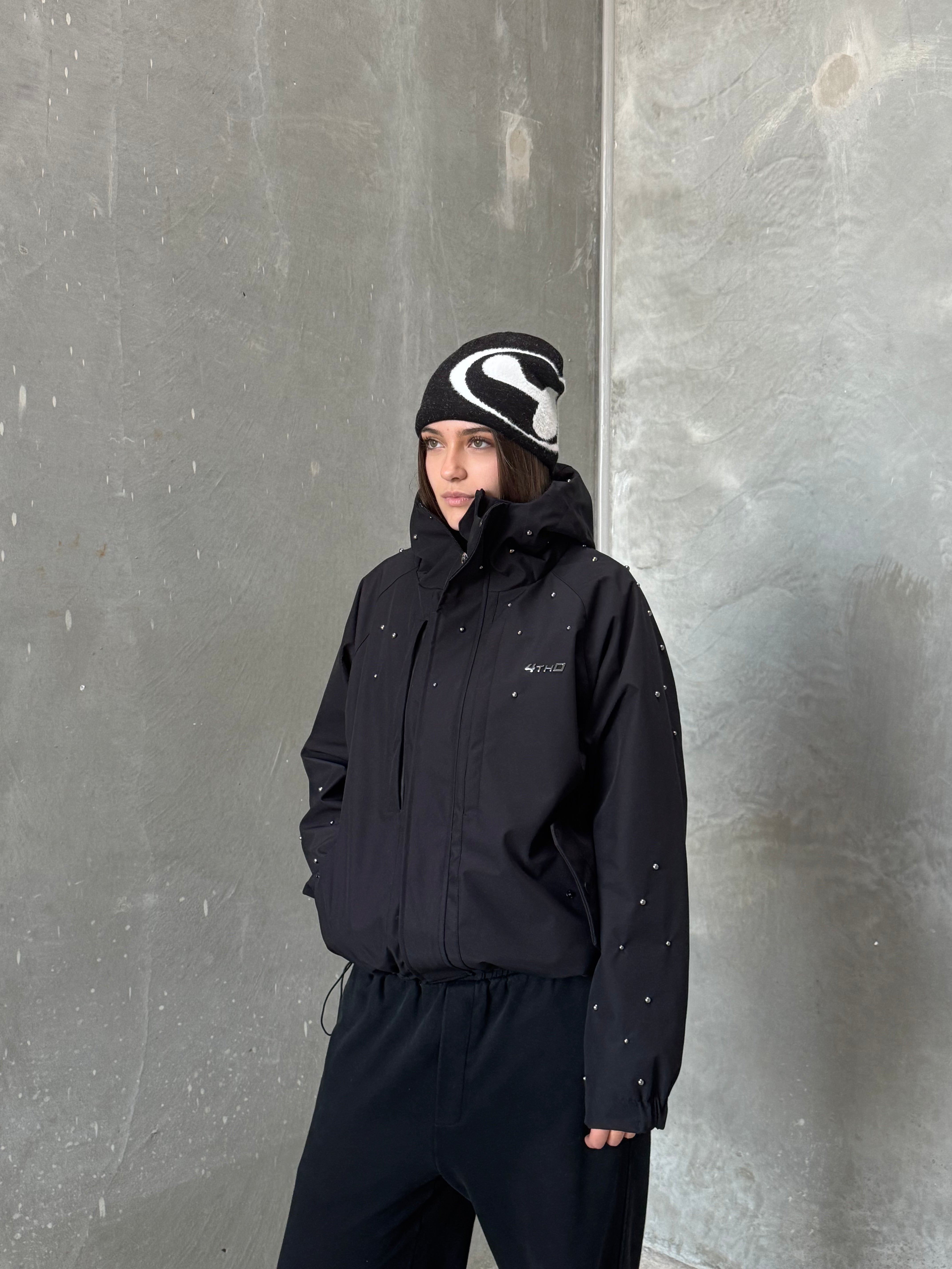 WATERPROOF SHELL JACKET - BLACK