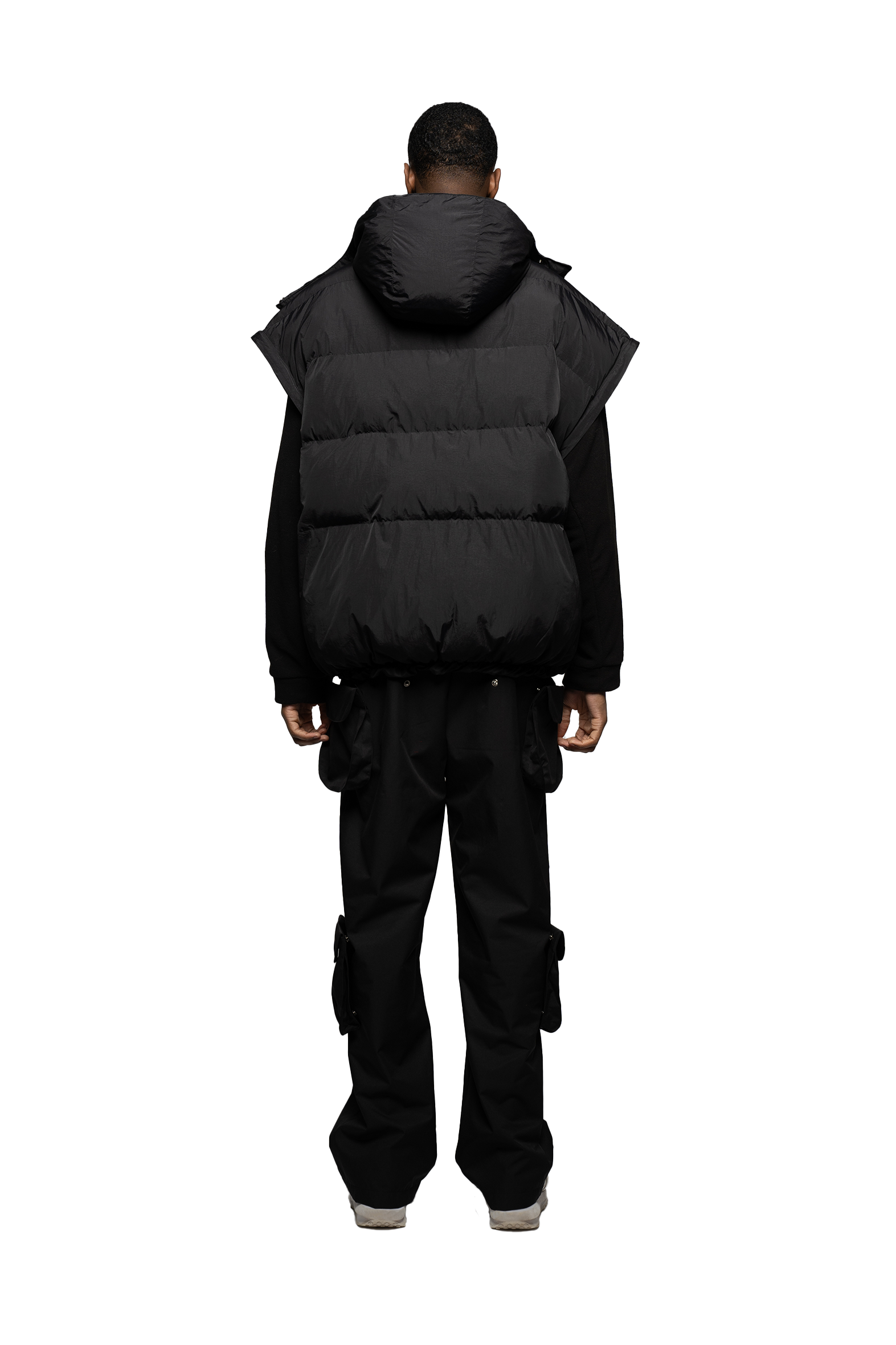 Functional  Puffer Vest/Jacket - Black :TYPE 0001