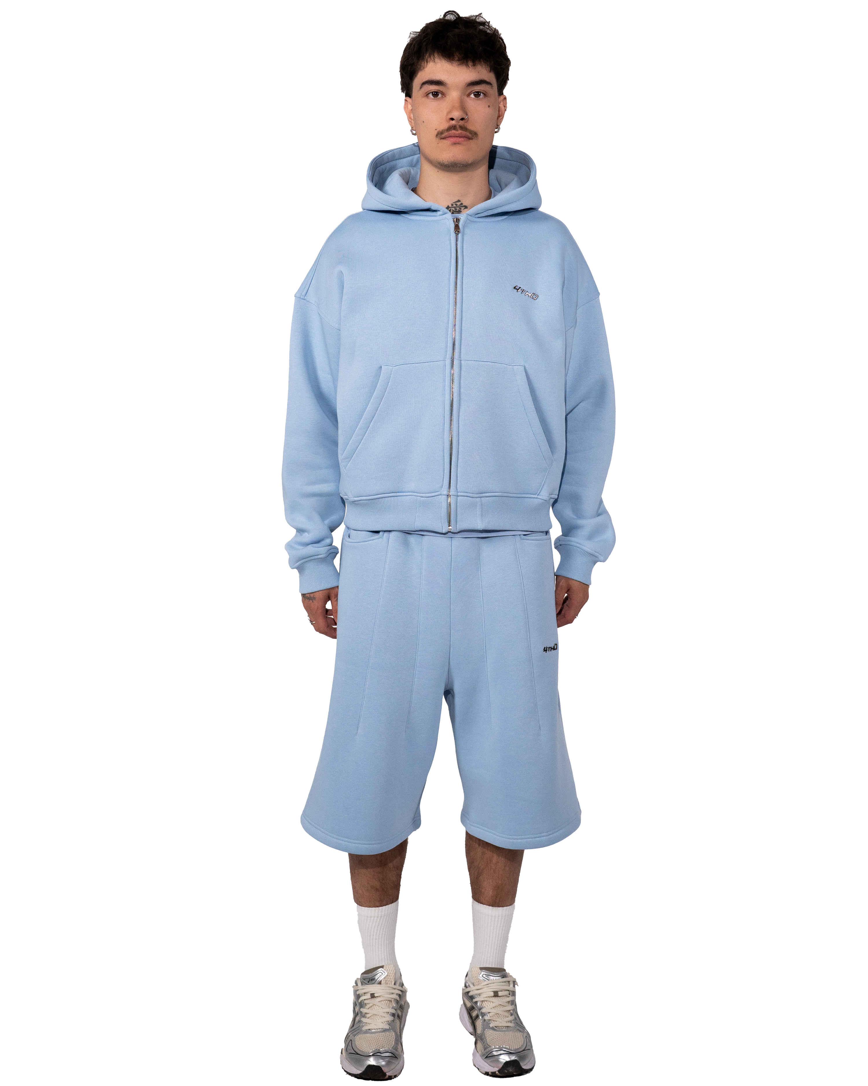 Zip Hoodie - Baby Blue