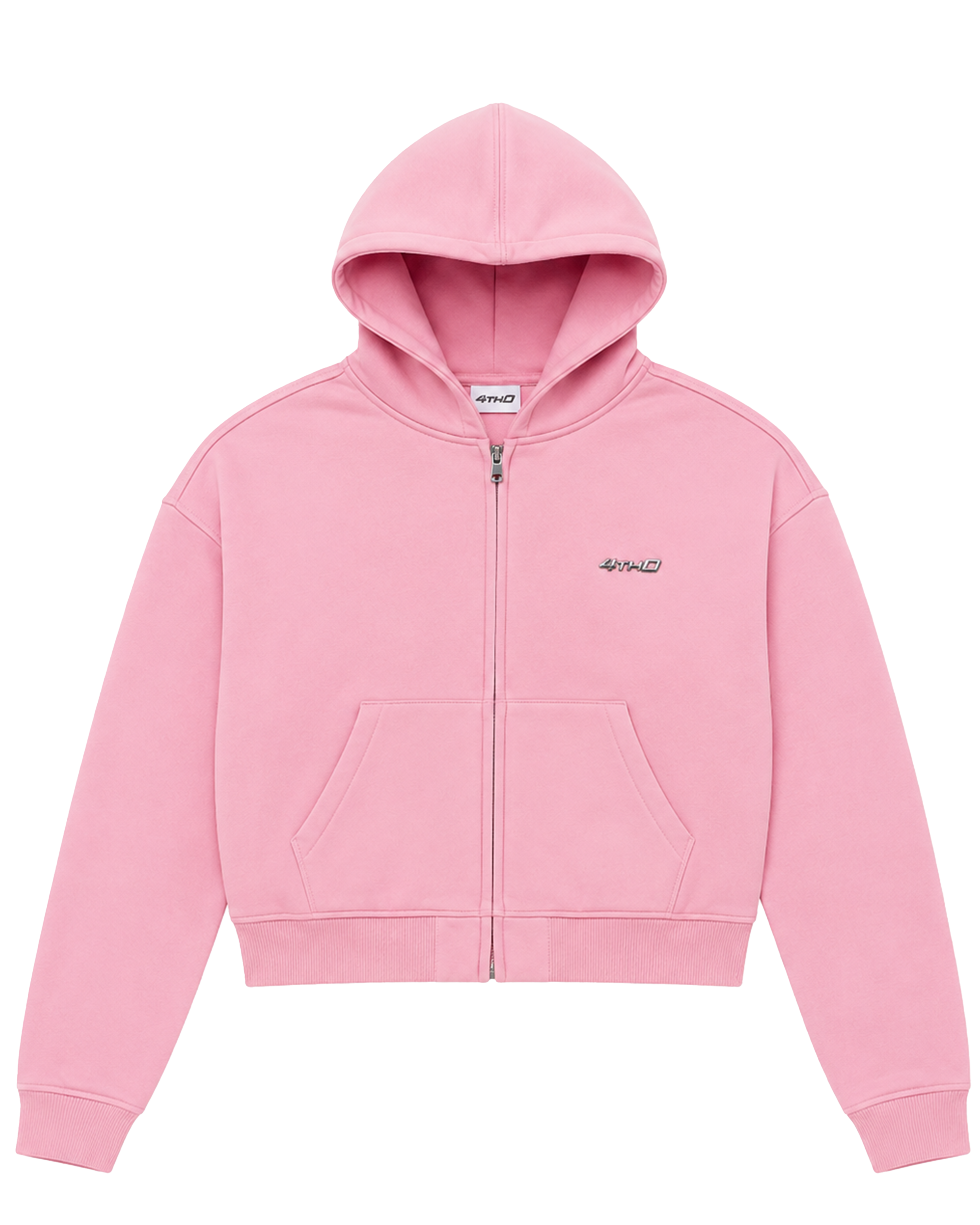 Zip Hoodie - Baby Pink